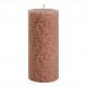 Dark Pink Flower Decorative Candle - Large Model - H. 20 cm