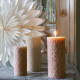 Dark Pink Flower Decorative Candle - Large Model - H. 20 cm