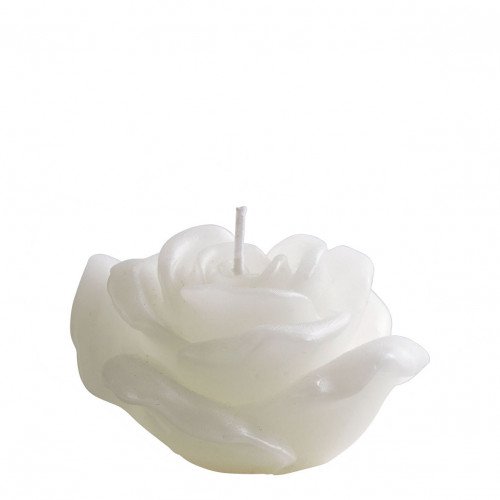 Bougie décorative parfumée Rose blanche - Thé blanc et musc