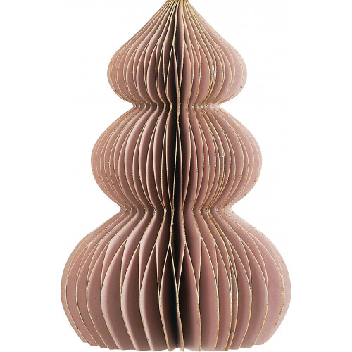 Décoration De Table Sapin De Noël En Papier Pliable - Lot De 2 (25 Cm Et 15 Cm) - Rouge