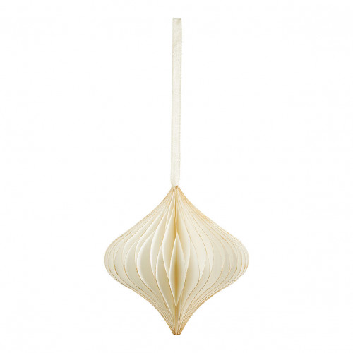 Décoration Noël en papier pliable - Grand modèle - Blanc