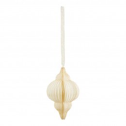 Décoration Noël en papier pliable - Petit modèle - Blanc