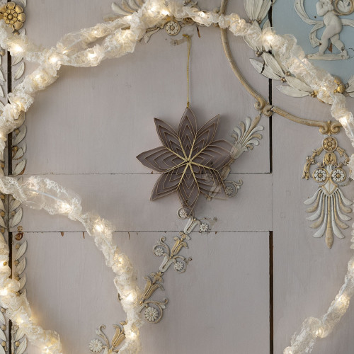 Decoración Flor de papel plegable - Rosa