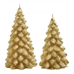 Bougie décorative Sapin - Petit modèle - H. 14 cm