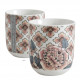 Set of 2 cups and 2 trays - Madame de Pompadour