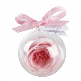 Bola de sabonete Rosa perfumada rosa e branca - Perfume Rosa