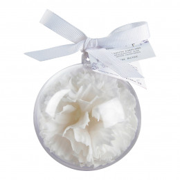 Boule de savon Œillet parfumé blanc - Parfum Rose