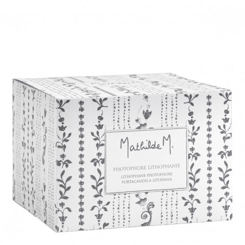 Portavelas de litofanía Éclat Floral en bizcocho de porcelana