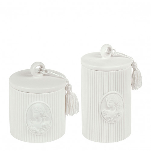 Set of 2 Marquise cotton jars