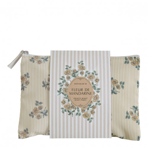 Beauty Pouch with Hand Balm, Soap, and Scented Decoration - Fleur de Mandarine