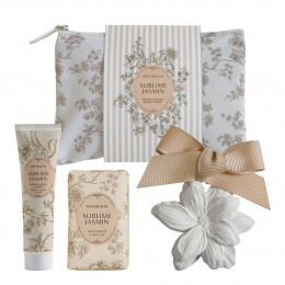 Bolsa de Beleza bálsamo para mãos sabonete e decoração perfumada - Sublime Jasmin