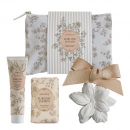 Bolsa de Beleza bálsamo para mãos sabonete e decoração perfumada - Sublime Jasmin