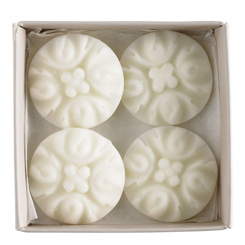 Caja de 4 decoraciones de cera perfumada derretible Arabesque - Secret de Santal