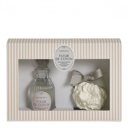 Cofanetto diffusore per ambienti 90 ml e decorazione profumata Les Intemporelles - Fleur de Coton