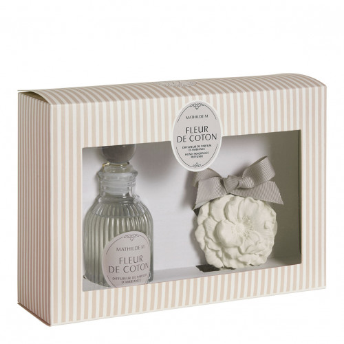 Les Intemporelles 90 ml fragrance diffuser and scented decoration set - Fleur de Coton
