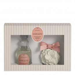 Gift set fragrance diffuser 90 ml and scented decoration Les Intemporelles - Marquise