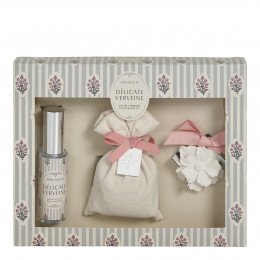 Coffret Soleil de Provence parfum de linge 30 ml et sachet parfumé - Délicate Verveine