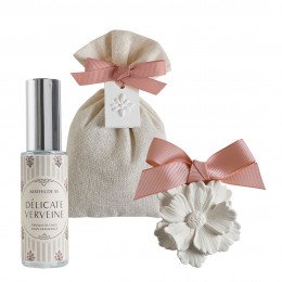 Coffret Soleil de Provence parfum de linge 30 ml et sachet parfumé - Délicate Verveine