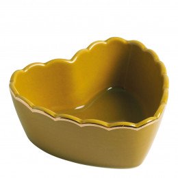Marguerite Heart-Shaped Dish - Mustard