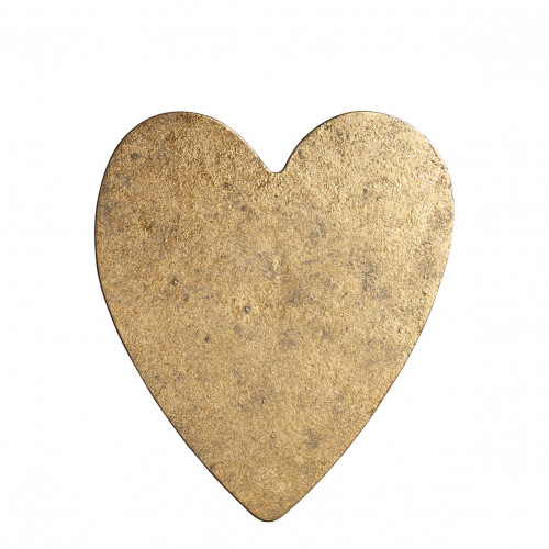 Juego de 3 Corazones de metal con acabado en latón