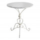 Mesa de jardim Champêtre redonda em metal branco - 60 x 60 x 72 cm