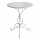 Table de jardin Champêtre ronde en métal blanc - 60 x 60 x 72 cm