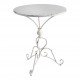 Table de jardin Champêtre ronde en métal blanc - 60 x 60 x 72 cm