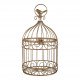 Set of 2 gilded metal bird cages