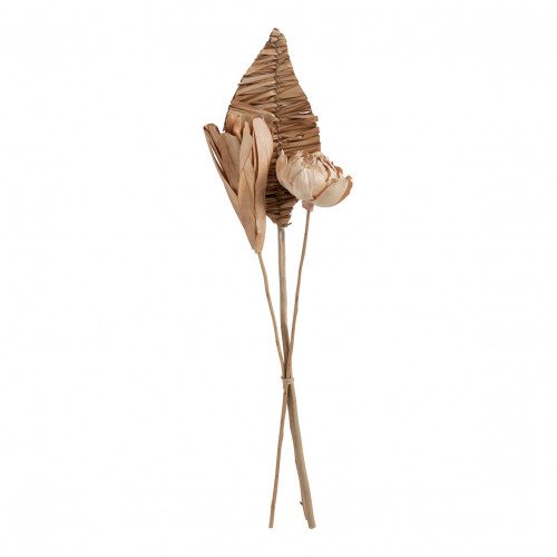 Bouquet of 3 dried floral decorations - Antique pink