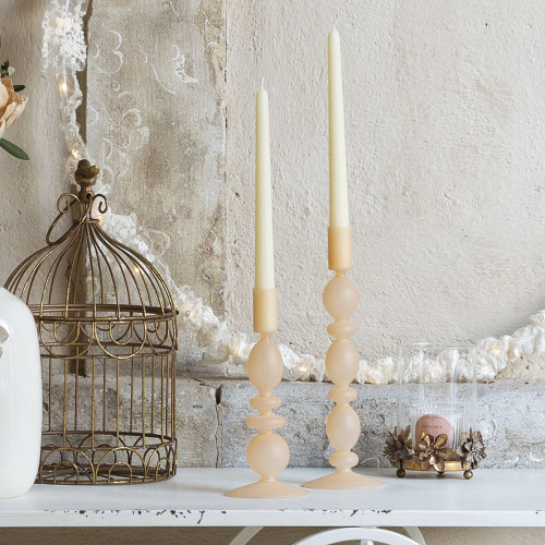 Floral Idyll Glass and Gold Metal Tealight Holder