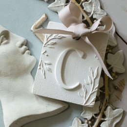 Décor parfumé lettre C - Voile de Lin