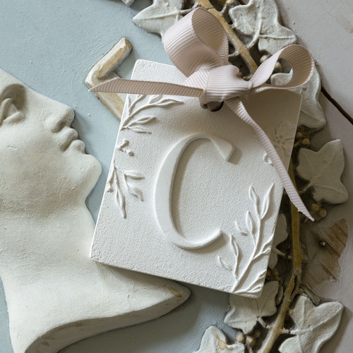 Décor parfumé lettre C - Voile de Lin