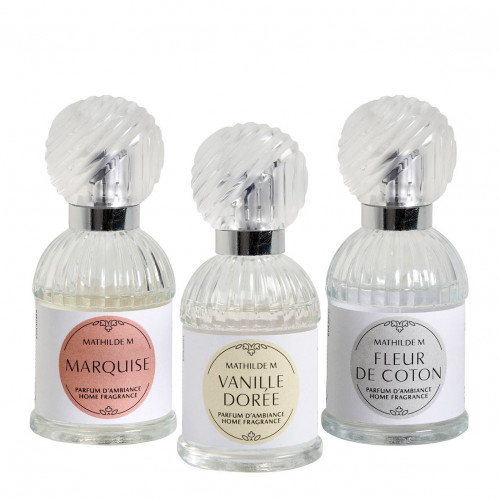 Cofanetto 3 profumi ambiente 30 ml Les Intemporelles - Marquise - Fleur de Coton - Vanille Dorée