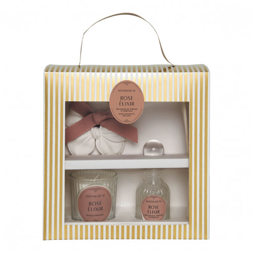 Set di scoperta diffusore, candela e decorazione profumata Les Intemporelles - Rose Élixir