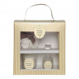 Coffret descoberta difusor vela e decoração perfumada Les Intemporelles - Vanille Dorée