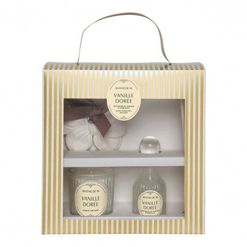 Coffret descoberta difusor vela e decoração perfumada Les Intemporelles - Vanille Dorée