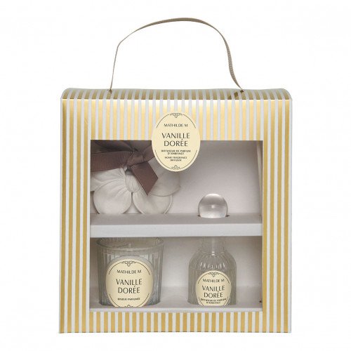 Coffret descoberta difusor vela e decoração perfumada Les Intemporelles - Vanille Dorée