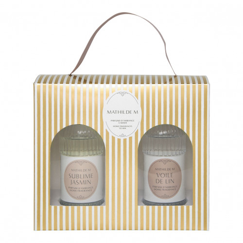 Coffret Mix & Match de parfums d'ambiance 100 ml Les Intemporelles - Sublime Jasmin et Voile de Lin