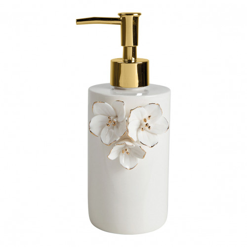 Dispenser di sapone Amour de Fleurs in ceramica
