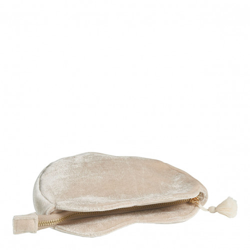 Heart Velvet Pouch - Ecru Heart Velvet Pouch - Ecru