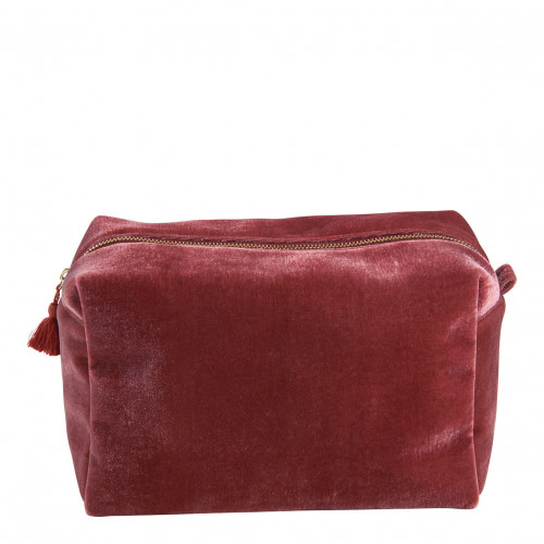 Neceser rectangular Terciopelo rosa - Modelo grande