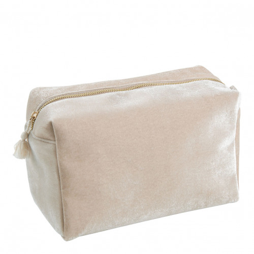 Neceser rectangular de terciopelo crudo - Modelo grande