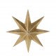 Set of 3 Metal Stars with brass finish