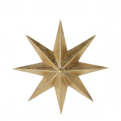 Set of 3 Metal Stars with brass finish