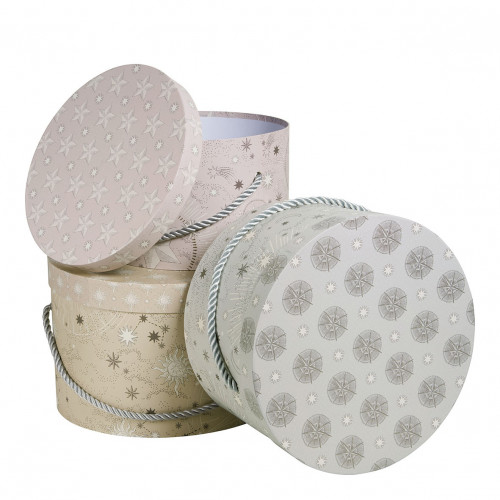 Set de 3 cajas de almacenamiento Fiesta Celeste