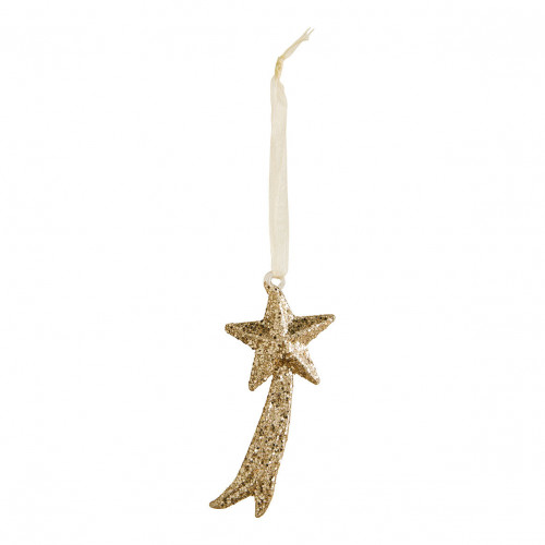 Set of 3 glittery glass shooting stars