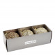 Set di 3 palline decorative Comète glitterate in vetro