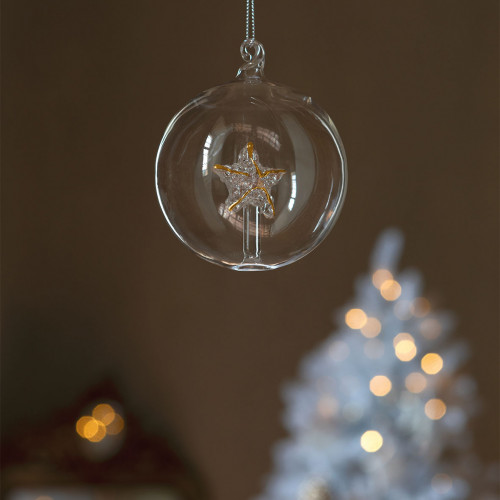Cofanetto di 3 palline decorative in vetro