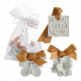 Pouch of 3 scented decorations - Fleur de Mandarine