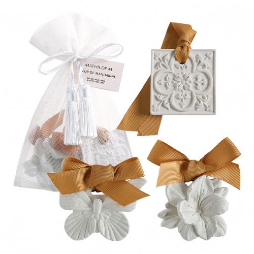 Pouch of 3 scented decorations - Fleur de Mandarine